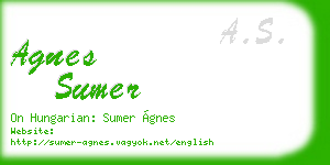 agnes sumer business card